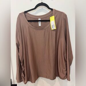 All in motion active brown long sleeve top